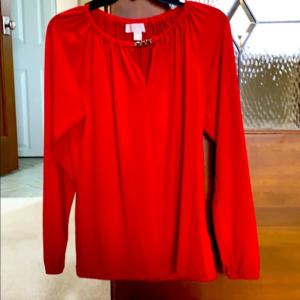 Red blouse